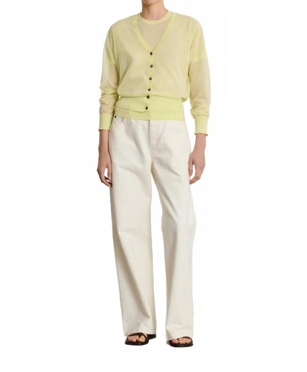 NEW SOEUR etreat cardigan in yellow